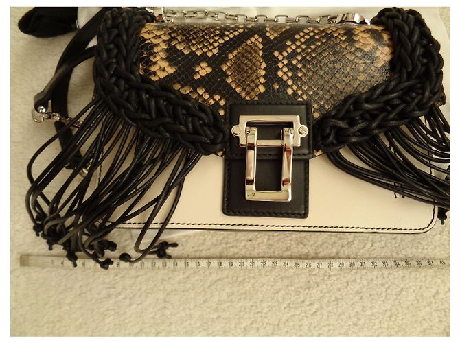 Borsa a tracolla Proenza Schouler Hava Chain in pelle crema Crudo - vista 10