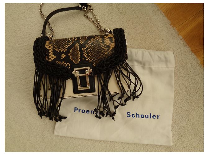 Borsa a tracolla Proenza Schouler Hava Chain in pelle crema Crudo - vista 2