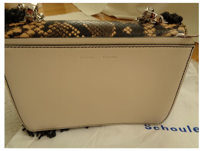 Borsa a tracolla Proenza Schouler Hava Chain in pelle crema Crudo - vista 5