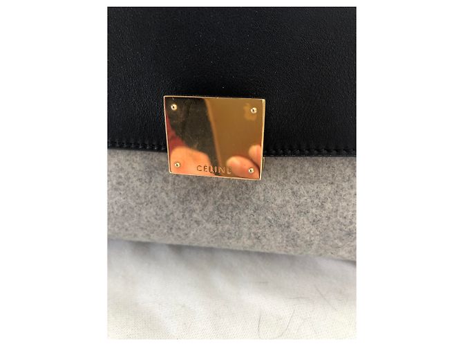 Trapèze Borsa a mano Céline Trapeze Grigio Scuro Lana Grigio antracite - vista 3