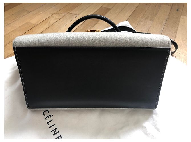 Trapèze Borsa a mano Céline Trapeze Grigio Scuro Lana Grigio antracite - vista 4