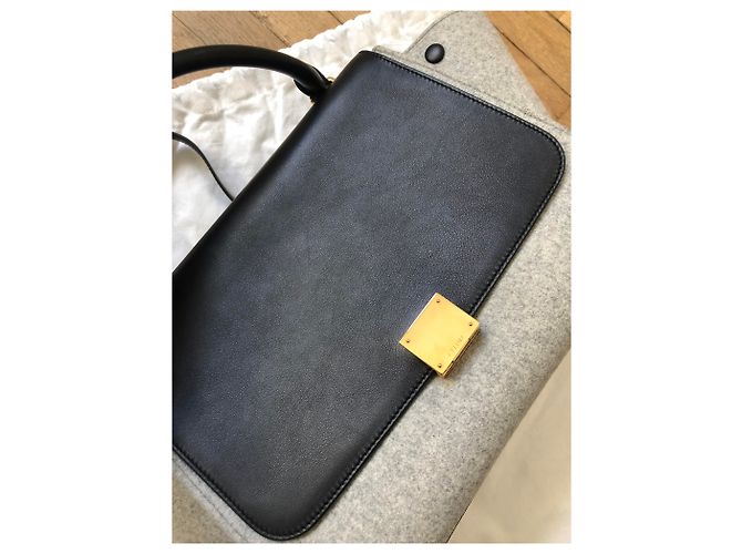 Trapèze Borsa a mano Céline Trapeze Grigio Scuro Lana Grigio antracite - vista 9