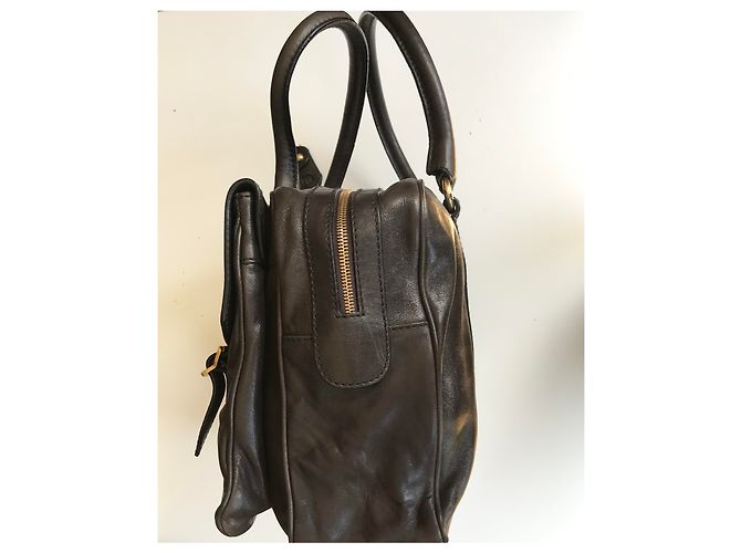 Borsa bowling D&G Allyson in pelle marrone - vista 4