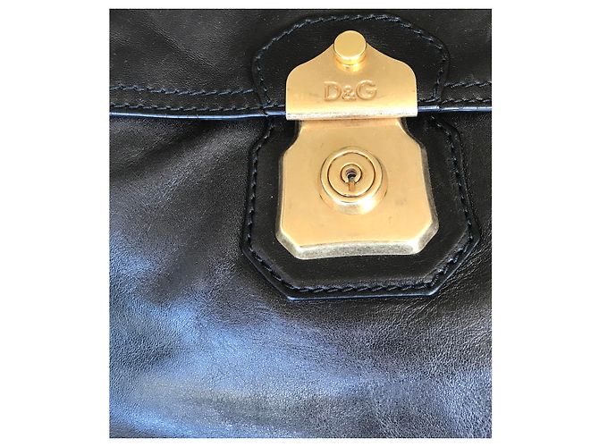 Borsa bowling D&G Allyson in pelle marrone - vista 5