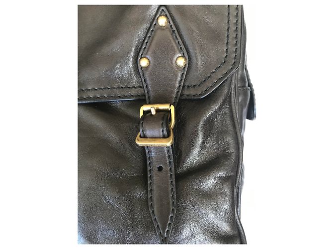 Borsa bowling D&G Allyson in pelle marrone - vista 6