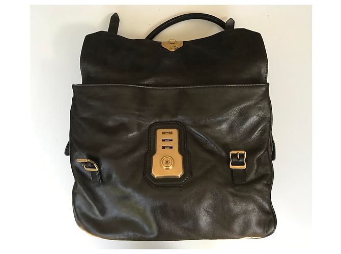 Borsa bowling D&G Allyson in pelle marrone - vista 8