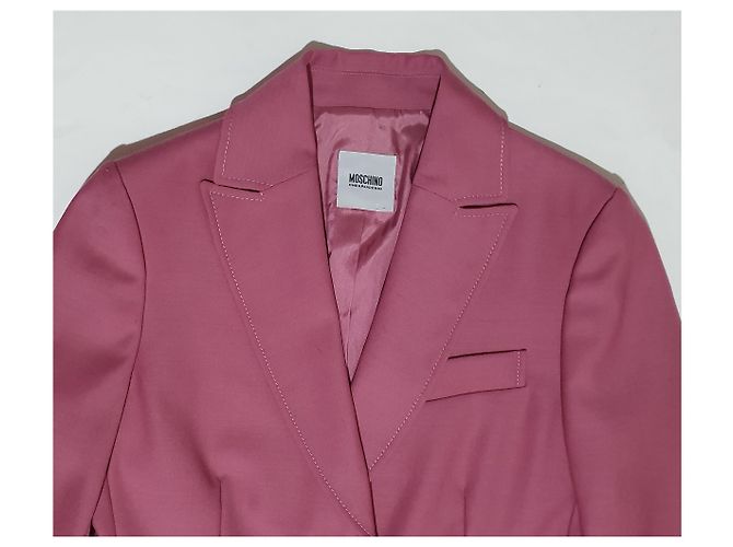 Blazer Moschino Cheap And Chic de lana rosa - vista 3