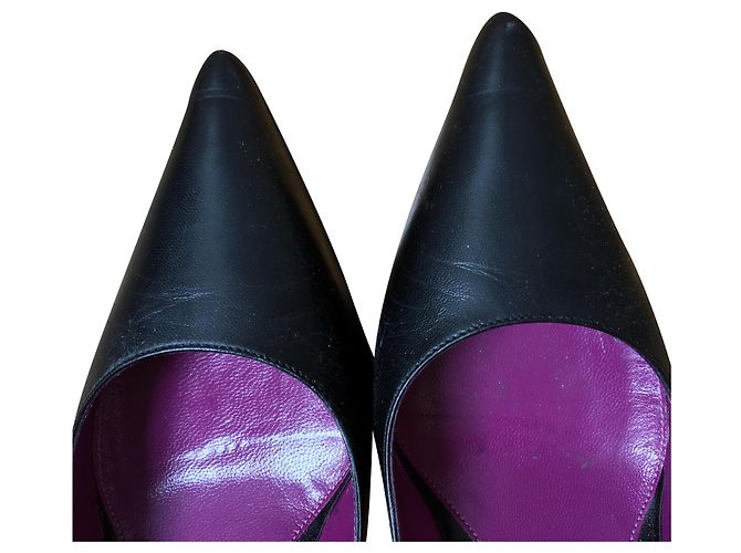 Décolleté Sergio Rossi in pelle nera Nero - vista 3