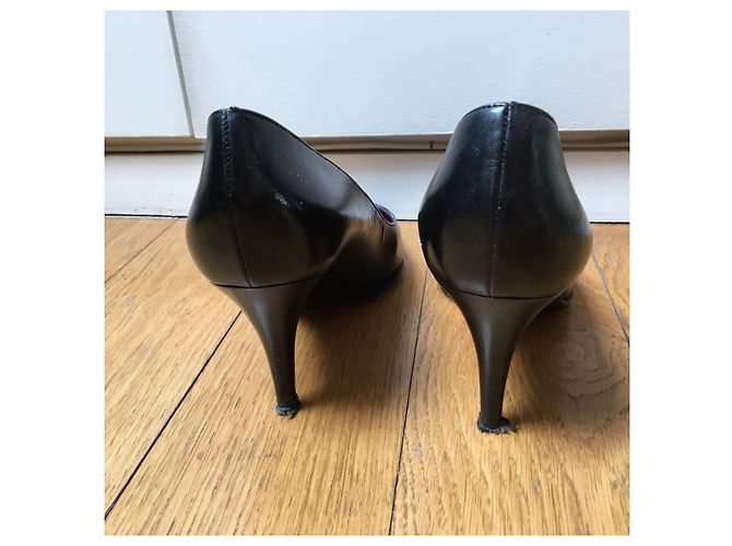 Décolleté Sergio Rossi in pelle nera Nero - vista 6