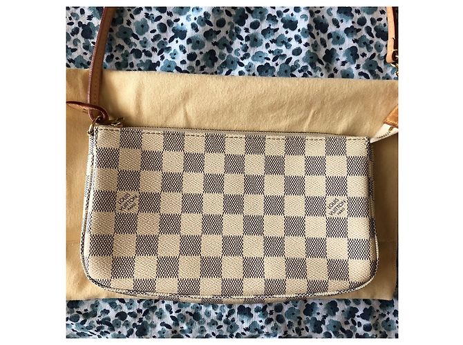 Pochette per accessori Louis Vuitton NM beige in tela - vista 5