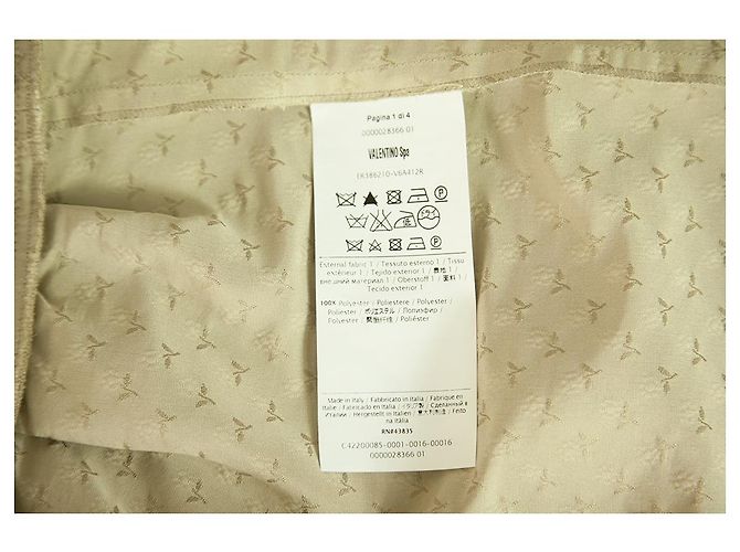 Red Valentino Valentino Camicetta senza maniche floreale jacquard rosso fiocchi beige davanti frontale tg 40 - vista 4