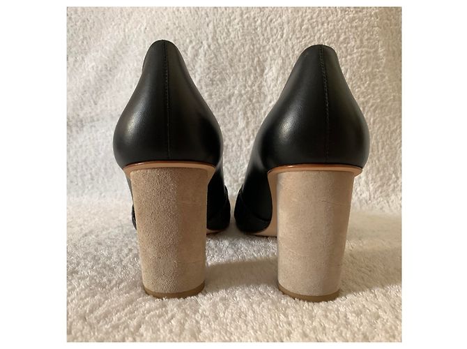 Loewe Elastische schwarze Lederpumpe - Ansicht 3