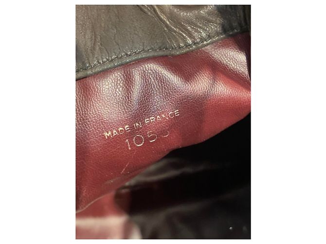 Borsa a secchiello Chanel in pelle trapuntata marrone scuro - vista 8