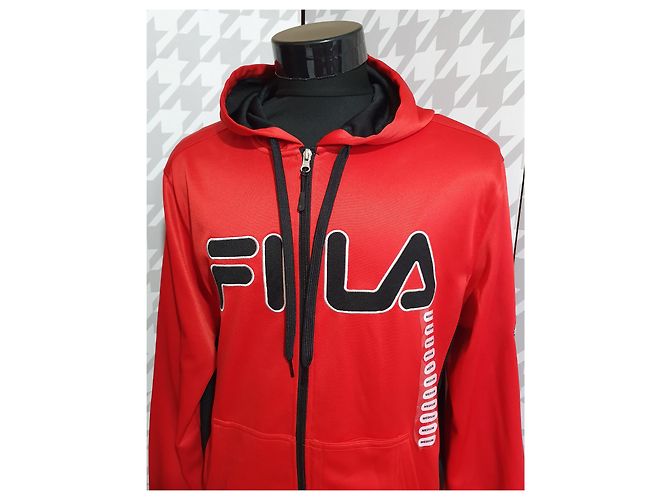 Autre Marque Queue Trackjacket Black Red Polyester Size M - view 2