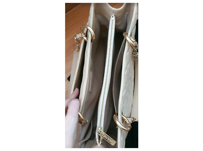 Borsa shopping Chanel Beige Caviar GST GHW - vista 5