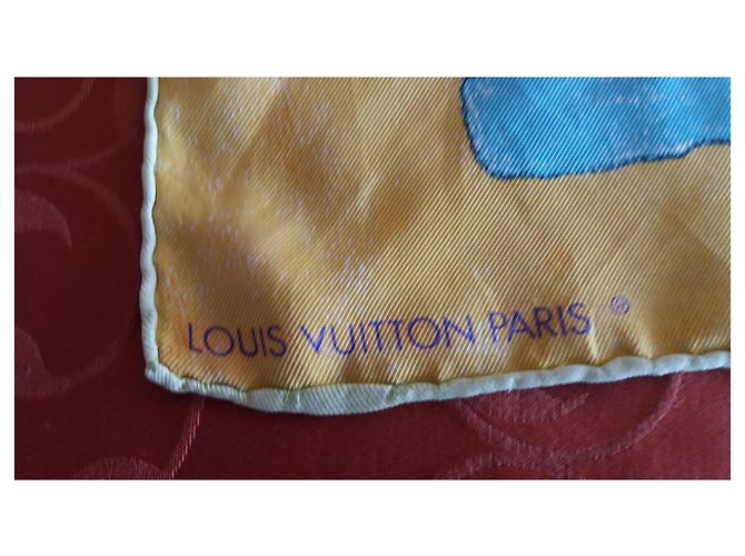 Sciarpa in seta Louis Vuitton William Wilson Autour du Monde Multicolore - vista 5