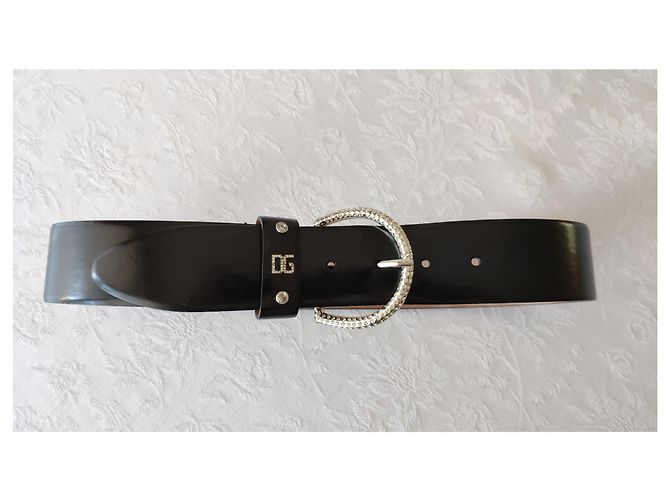 Dolce & Gabbana DOLCE e GABBANA LEDERGÜRTEL SWAROVSKI VERZIERT Schwarz - Ansicht 5