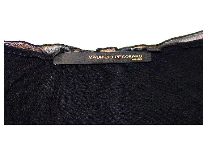 TOP DE SEDA DE LUJO "MAURIZIO PECORARO" * Gr. 40-42 * Negro - vista 4