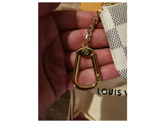 Louis Vuitton Pochette clés toile damier azur Beige - vista 3