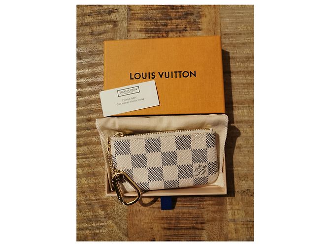 Louis Vuitton Pochette clés toile damier azur Beige - vista 7