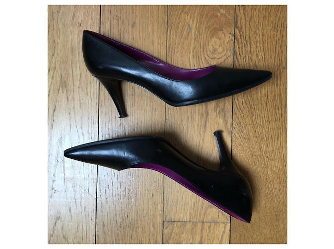 Décolleté Sergio Rossi in pelle nera Nero - vista 2