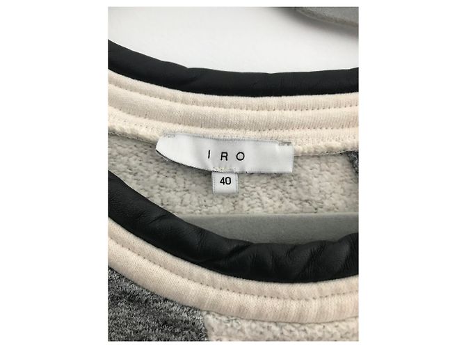 Pull long en coton gris Iro - vue 3