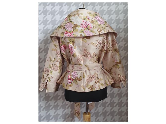 Blazer estilo kimono de seda con flores Renato Nucci Multicolor - vista 3