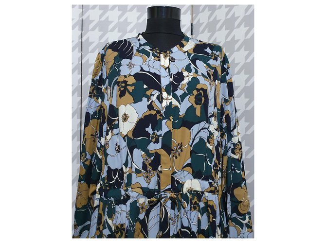 Samsoe & Samsoe Blumenkleid aus Viskose XL Mehrfarben - Ansicht 2