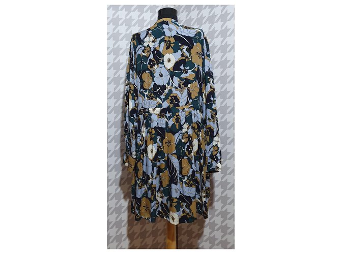 Samsoe & Samsoe Blumenkleid aus Viskose XL Mehrfarben - Ansicht 3