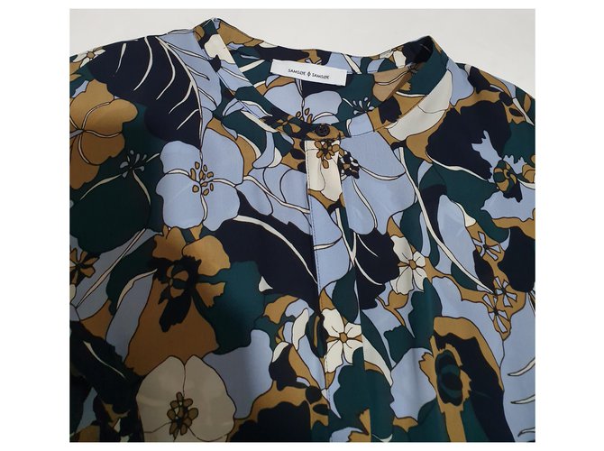 Samsoe & Samsoe Blumenkleid aus Viskose XL Mehrfarben - Ansicht 4