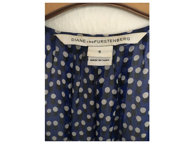 Diane Von Furstenberg Vestido de seda DvF Winifred Azul Multicolor - vista 4