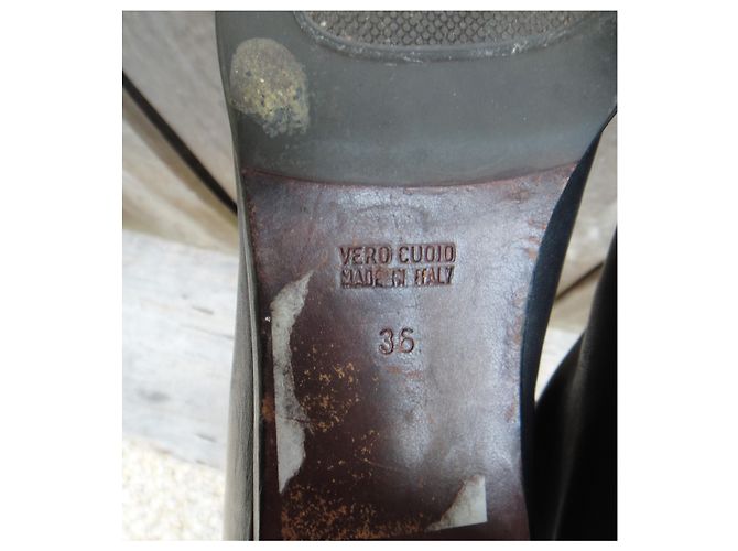 Autre Marque Stivali vintage La Cllollégienne 36 Nero - vista 7