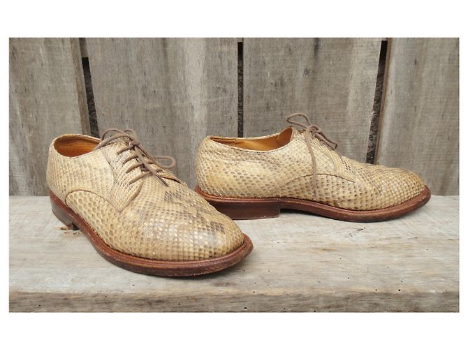 Vintage Sartore Derbys in Python p 38 Beige - Ansicht 3