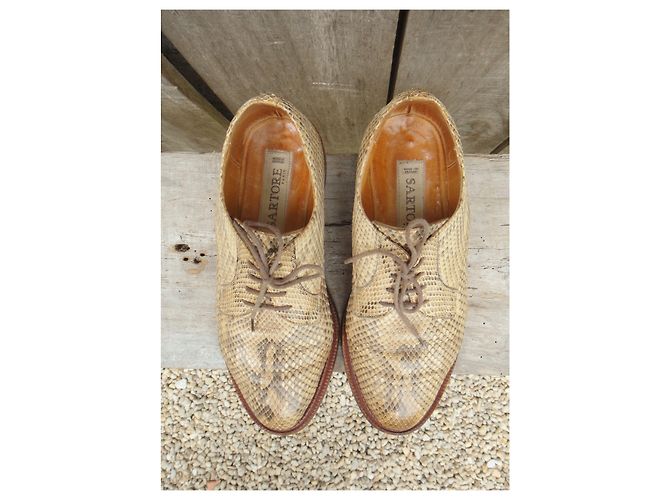 Vintage Sartore Derbys in Python p 38 Beige - Ansicht 5
