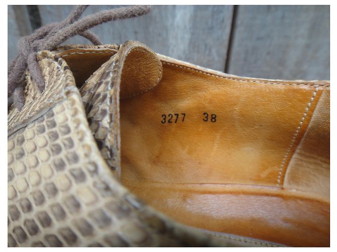 Vintage Sartore Derbys in Python p 38 Beige - Ansicht 7