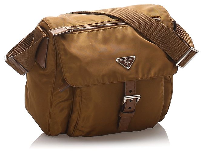 Prada Brown Tessuto Umhängetasche - Ansicht 2