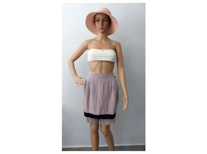 Falda pantalón Chanel de seda morada Púrpura - vista 2