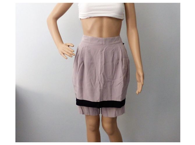 Falda pantalón Chanel de seda morada Púrpura - vista 4