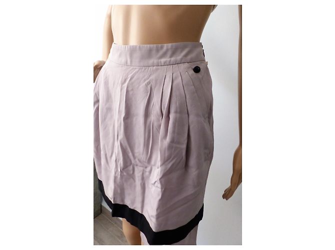 Falda pantalón Chanel de seda morada Púrpura - vista 5