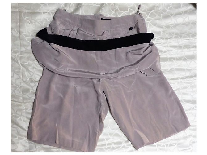 Falda pantalón Chanel de seda morada Púrpura - vista 7