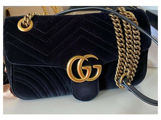 Ophidia Gucci BORSA A TRACOLLA IN VELLUTO MARMONT - vista 2