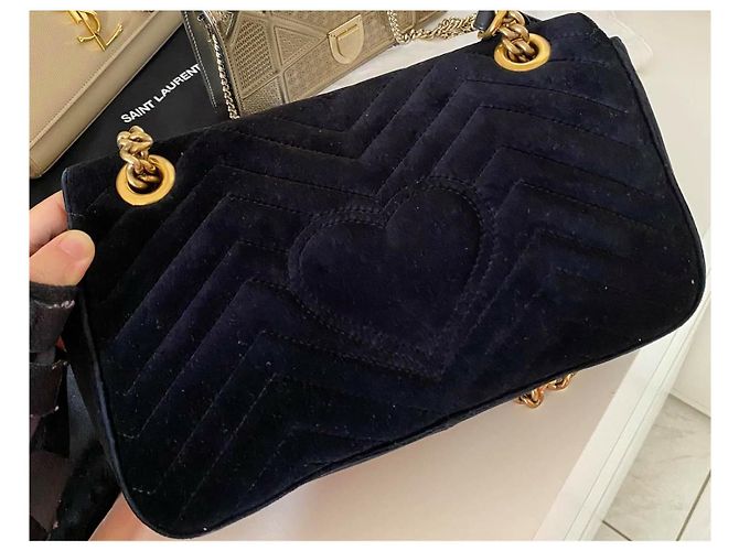 Ophidia Gucci BORSA A TRACOLLA IN VELLUTO MARMONT - vista 3