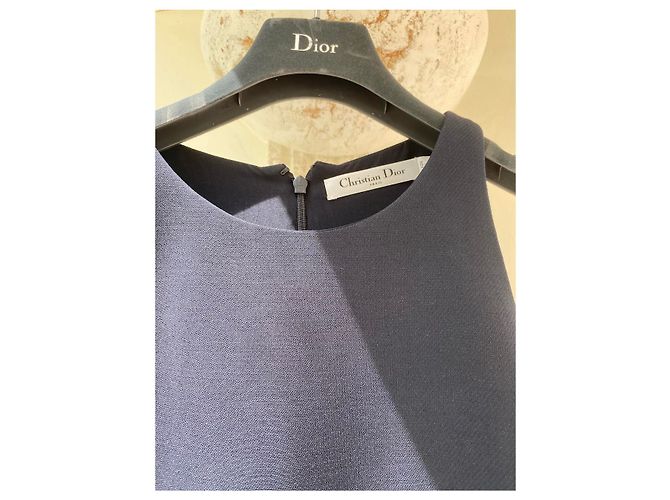 Abito Dior Blu Navy in Seta e Lana - vista 4
