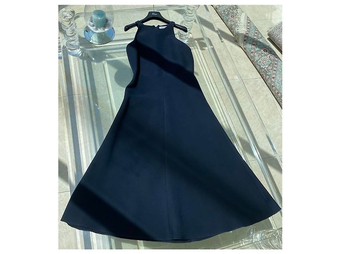 Abito Dior Blu Navy in Seta e Lana - vista 6