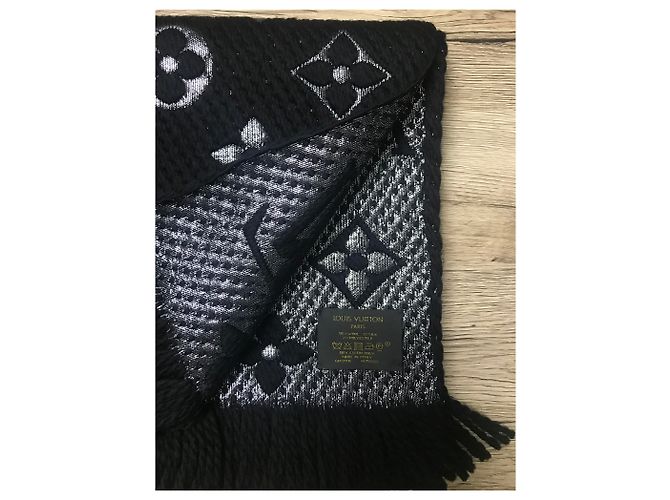 Sciarpa Louis Vuitton Logomania Shine nera Nero - vista 3