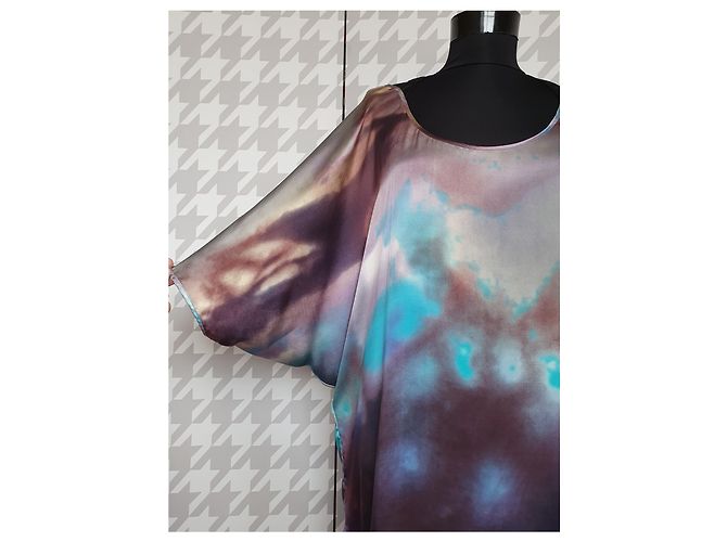 Vestido de seda Designers Remix Multicolor - vista 3