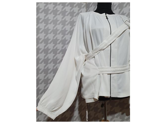 Les Benjamins White Polyester Jacket - view 7