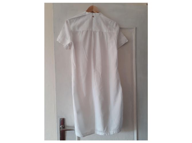 Abito camicia Ikks bianco in cotone e viscosa - vista 2