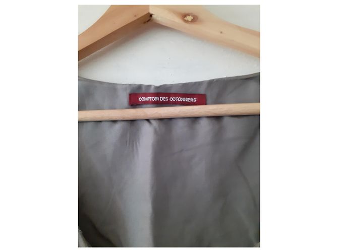 Comptoir Des Cotonniers Seidenkleid Grau - Ansicht 3