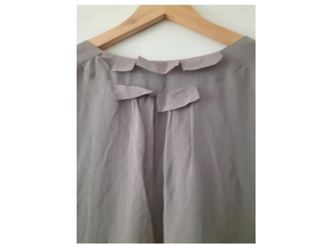 Comptoir Des Cotonniers Seidenkleid Grau - Ansicht 4